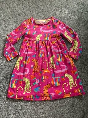 Bluezoo Pink Rainbow Jungle Animal Dress Sz 5-6